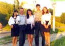 Алексей,Надежда, Евгений Петров, Елена Балыкина(Мальцева) и Елена Фатьянова (Кузнецова). Июнь 1996 года