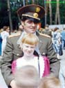 Тесть (Симакин Геннадий Леонидович) в моей лейтенантской форме, Июнь 1996 года